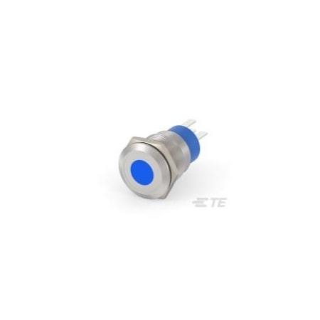 Te Connectivity Pushbutton Switch, Spst, 5A, Wire Terminal, Panel Mount 1-2213765-7